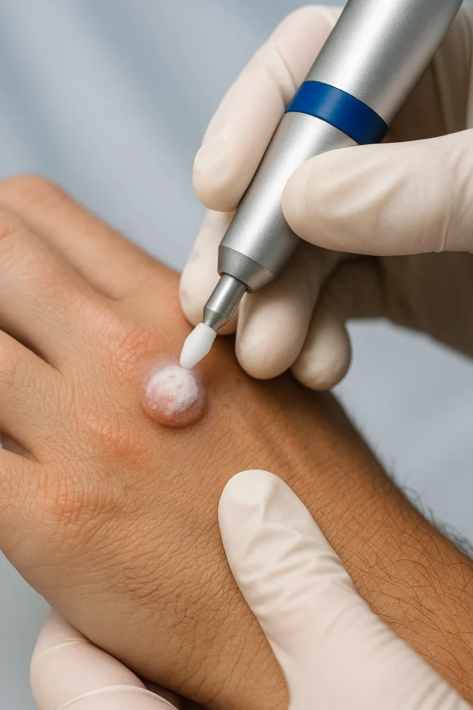 example of wart removal Enfield Town using cryopen