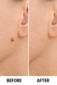 Skin tags removal Enfield Town before and after