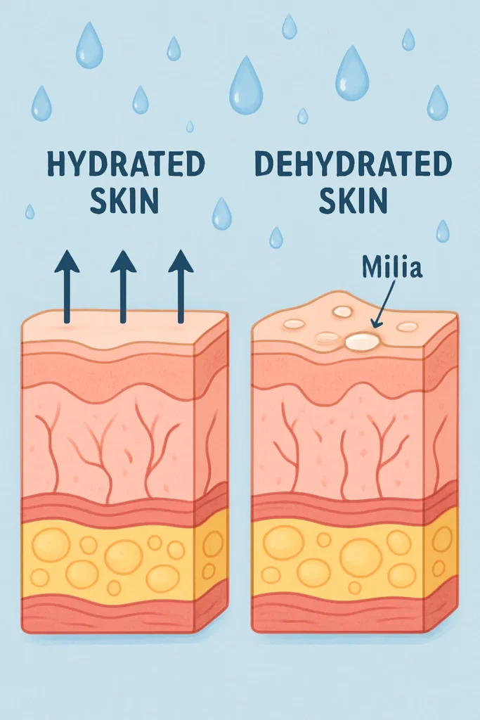 The importance of hydration and milia production Enfield Town